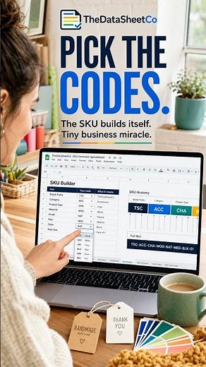 SKU Generator Spreadsheet 📦 Auto-Create SKUs + Organize Your Product Catalog