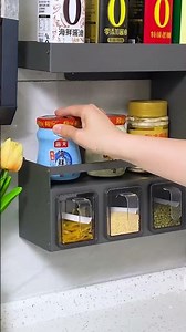 No-drill wall-mounted spice racks are still the best for kitchen. #spicebox #wallmountedspicer
