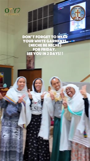 Orthodox Tewahedo Youth Dallas on Instagram: "2 days left until our winter conference, make sure to wear your white garments (niche be neche) on Friday!! Register using link in bio!! See you soon!!"