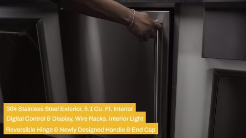 COYOTE OUTDOOR LIVING -C124R-S- 24" Built-in Refrigerator Reverse Hinge