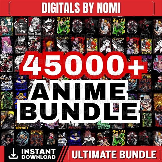 45,000  Collection Animes Bundle Png Pack With CLEAR Background, Perfect for Print on Demand,t-shirt Hoddies Anime PNG, Anime SVG, Mega Pack - Etsy UK