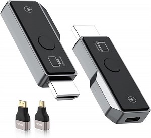 Wireless HDMI Transmitter and Receiver, Tiny Plug & Play 2.4G/5G Portable Wireless HDMI Extender Transmitter and Receive for Streaming Video/Audio from Laptop/PC to HDTV/Projector/Monitor