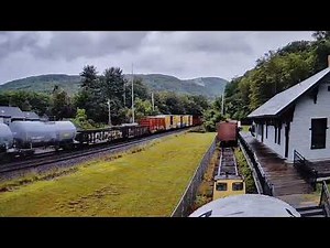 08/20/25CSX426 approaches Chester MA station with the NYCHeitage engine,onYouTube live cam.