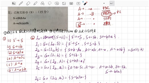 【电科编译原理大题】LR（0）与SLR（1）表