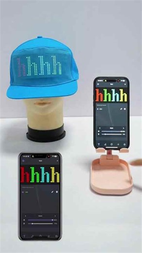 App Control LED Screen Advertising Messages Display Hat Custom Text GIF Led Light up Cap Message Flashing Luminous Baseball Hat