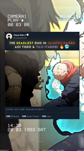 The Deadliest Duo in Jujutsu KaisenAoi Todo & Yuji Itadori☠️🥵 !! #jujutsukaisen #shortsfeed #shorts