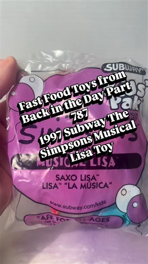 CPJ Collectibles on Instagram: "Just call me bleeding gums Murphy. Fast Food Toys from Back in the Day Part 787 1997 Subway The Simpsons Musical Lisa Toy . . #thesimpsons #lisasimpson #subway #retrotoys #backintheday #90snostalgia #90sthrowback #90skid #happymealtoys"