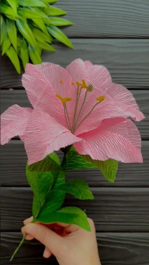 How to Make Lily Crepe Paper Flower Crepe Paper Decoration Idea