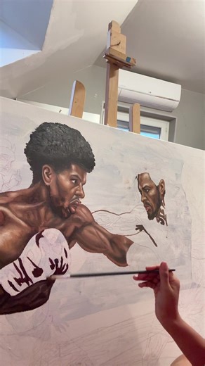 Réalisation d'un tableau en peinture en quelques heures