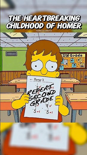 The Heartbreaking Childhood of Homer J Simpson 😢💔 #simpsons #shorts