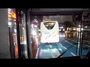 【前面展望】天神バスターミナル～中州～唐戸～下関駅【西鉄バス・ふくふく号】