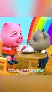 The Amazing Rich vs Poor Restaurant Story! 🍔🏚️💖 #kidssongs #nurseryrhymes #shorts