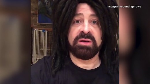 Counting Crows frontman Adam Duritz before cutting his hair