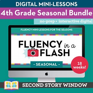 4th Grade Fluency in a Flash SEASONAL bundle • Digital Mini Lessons