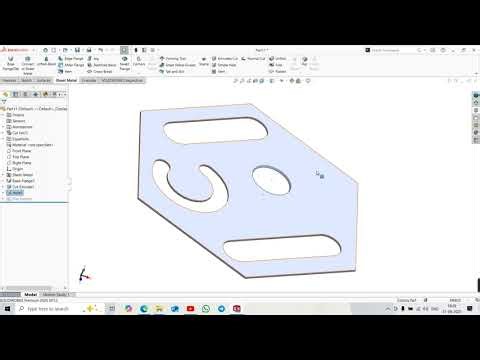 14 Extruded Cut and Simple Hole - SolidWorks Sheet Metal Tutorials for Beginners