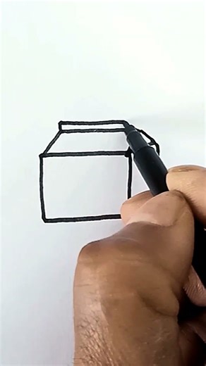 How to draw an easy 3D box #shorts #3d #art #viral
