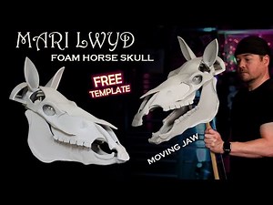 How To Make A Mari Lwyd Horse Skull Out Of EVA Foam - Free Template - Welsh Christmas Tradition