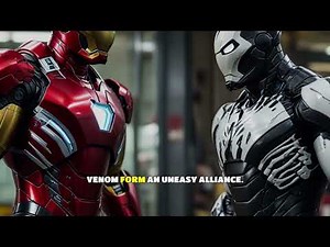 Iron Man and Venom Unite: Symbiote Fusion Battle for Control!