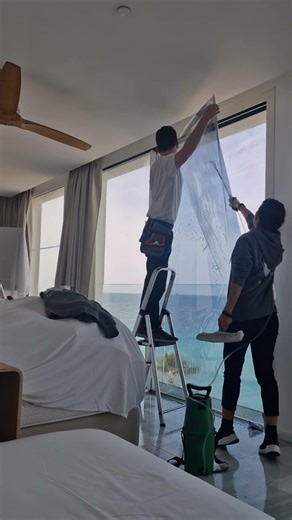 Interior installation of solar control film - Protecsol