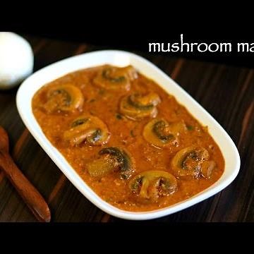 mushroom curry recipe | mushroom masala recipe | mushroom gravy recipe