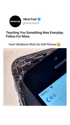 KNOWLEDGE | FACTS | PEACE | Cell phones vibrate using a small motor with a weighted disc that spins quickly. As the disc moves, it creates tiny shakes that you feel as... | Instagram