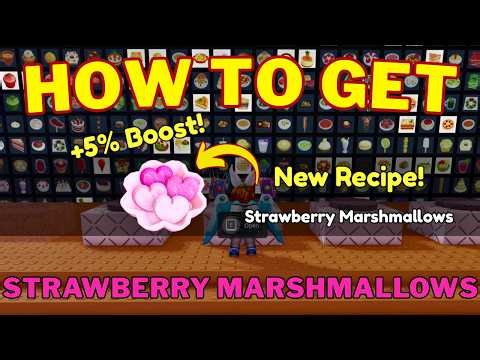 How To Make Strawberry Marshmallows in Craft Food | Roblox