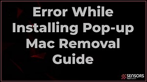 Error While Installing Pop-up Mac