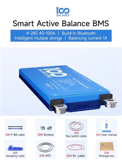 100 balance bms Accessories for Smart Bms Wifi BT Module LCD Display Li-Ion Lifepo4 LTO 12V 48V 200V BMS