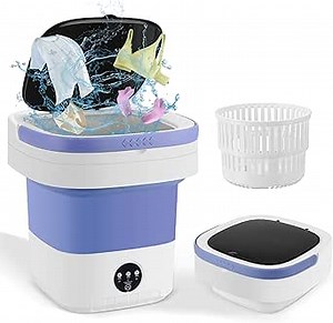 Amazon.com: NISHCON Portable Washing Machine, 11L Upgraded Large Capacity Mini Washer with Spin Basket, Small Washing Machine for Apartments, Travel Laundry, Camping, RV, Dorm (Purple+White) : Appliances