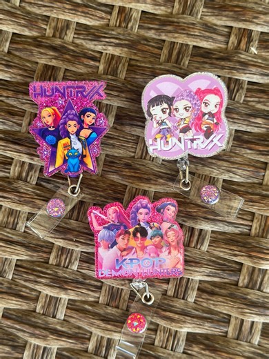 Fantasy Demon Hunter Badge Reel: Anime-inspired Retractable ID Holder | 8.50 Each - Etsy