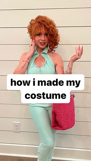 LUX WRIGHT on Instagram: "how i made my Joyce Monroe costume💫 this took in total maybe two days? i was super pressed on time for all the details i wanted to fit in and didn’t get a before shot of the jumpsuit but hope you enjoy the video! and thank you to @themeanmrmustard for helping me sew and taper the pant legs to get this thing done in time!🤍"