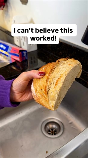 Randy & Mandy on Instagram: "🥖 Save your sourdough loaf when it goes hard with this genius simple hack! #lifehacks #bread #tipsandtricks"
