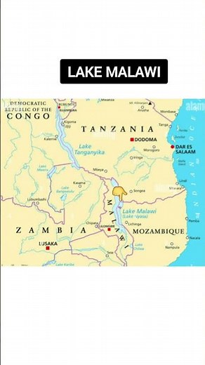 Lake Malawi in map
