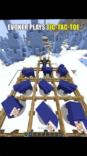 Evoker Plays Tic-Tac-Toe😂 Minecraft Moment