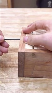 the process of installing small magnets for automatic locking of wooden boxes #shorts
