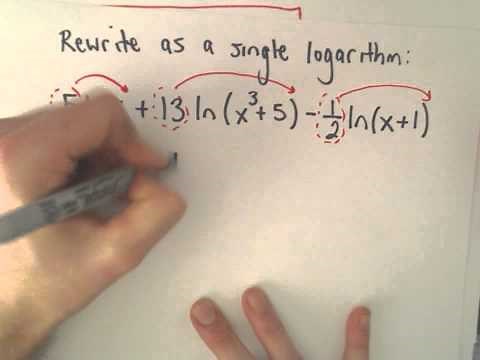 Logarithms : Expanding and Combining , Example 3