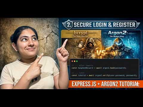 2. Secure User Login & Registration: Express.js + Argon2 Tutorial 🚀