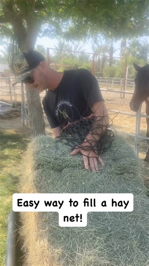 139K views · 393 reactions | Easy way to fill a hay net! Thanks Ross Alexander for the tip  | The Horseaholic | Facebook