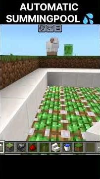 how to build a automatic swimming pool in Minecraft #minecraft #minecraftideas #viralshorts