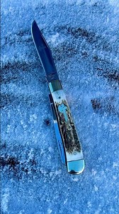 Stag Handle Battle Axe Trapper – Forged for the Frozen Wild