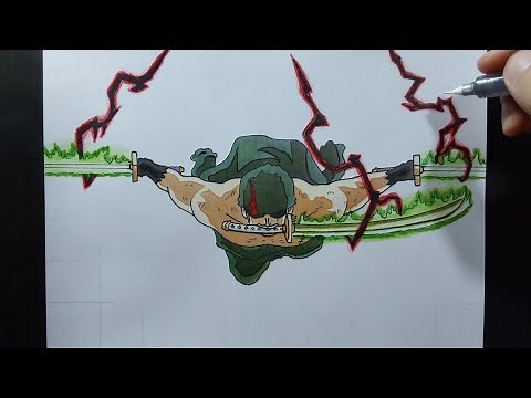 How to draw Zoro The King of Hell