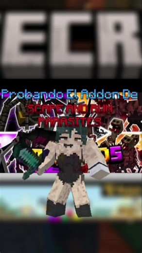 Probando el Addon de Escape and Run Parasites en Minecraft