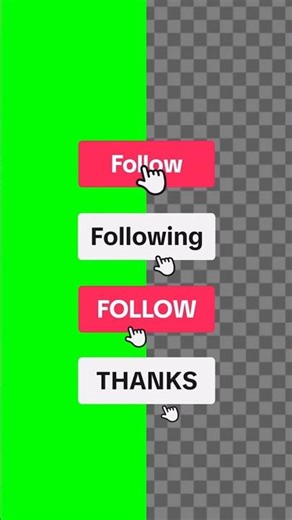 TikTok Pink Follow Button: Following & Thanks Animation