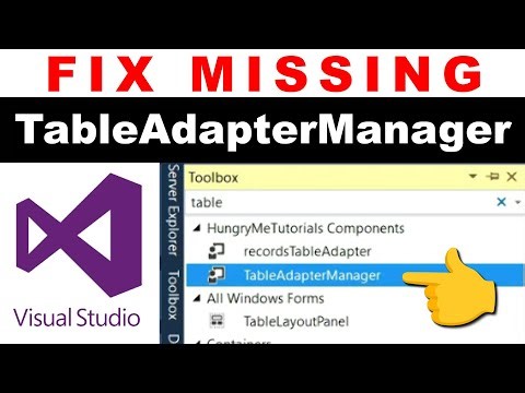How to Insert TableAdapterManager in Toolbox Visual Studio 2024