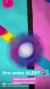 BEST EASTER GIFT 🎁 FIDGET SOCKS 🌈🤩💕 Play, play all day with our amazing Pop-It bracelet fidget attached on our Fidget socks. Wear it on your ankle or a wrist. Spin it, pop-it and have lots of fun! Pre-order estimated dispatch date: 05/04/2022 | MadMia