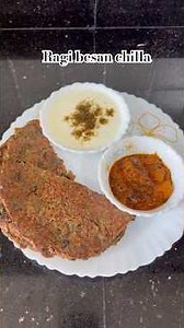 Easy Ragi Besan Chilla for Kids & Family | Gluten Free Recipe#food #healthyfood #youtubeshorts