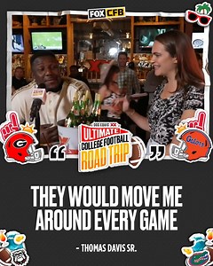 4.2K views · 15 reactions | "I played WR, RB, QB, Safety, Cornerback, TE, and I also punted the ball, kicked field goals and was the kick returner. This was every game."  Thomas Davis Sr. and Charlotte Wilder break down ALL the positions he played for his high school team  Sponsored by Dos Equis #GetADos | College Football on FOX | Facebook