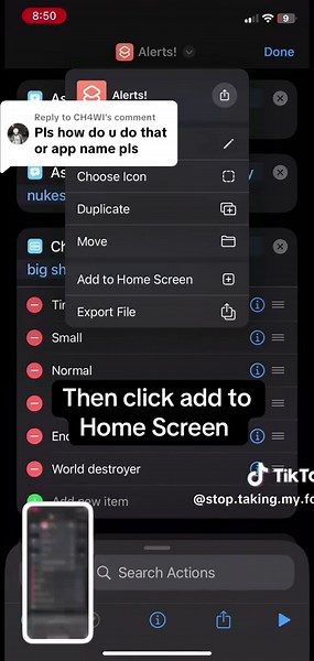 Tutorial para crear un atajo de 'nuke' en Shortcuts