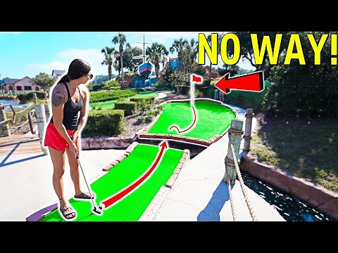EPIC Back to Back Hole In One at this Amazing Mini Golf Course!