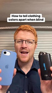 How someone who is blind or visually impaired can use a device or smartphone to tell clothing colors apart. #blind #VisuallyImpaired #clothing #independence | Blind on the Move